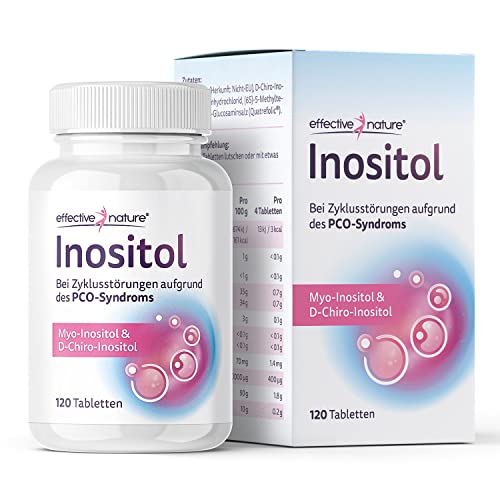 effective nature Inositol Tabletten - 120 Stk. - Bei Zyklusstörungen aufgrund des PCO-Syndroms - Myo und D-Chiro in idealer Kombination - 2000 mg pro Tag  