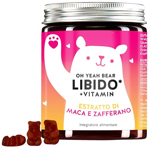 Mehr Energie und Vitalität - Veganer Libido Booster mit hochdosiertem Maca, Selen & Zink - Gummi, Oh Yeah Bear - Bears with Benefits  